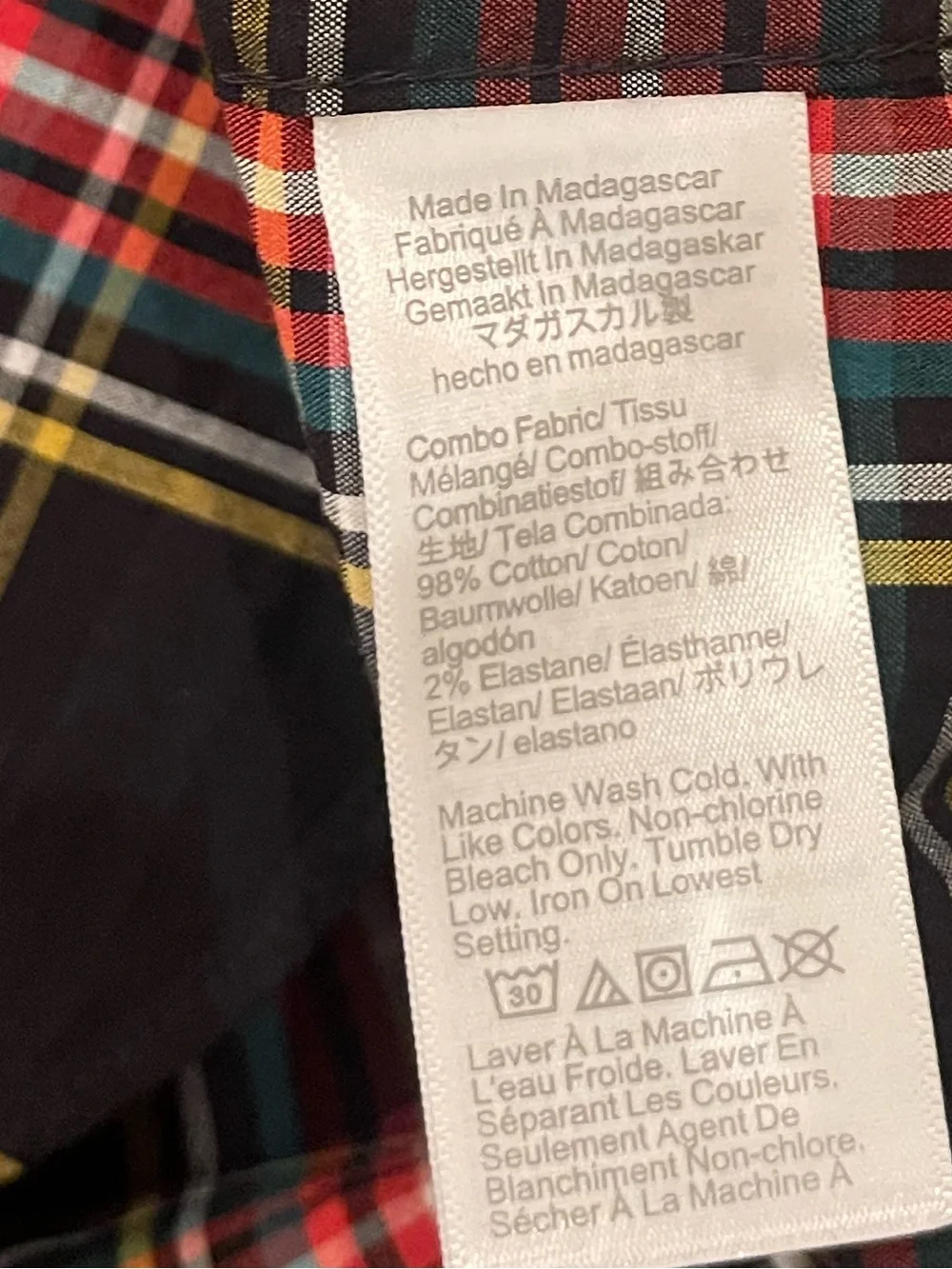 J.Crew Slim Untucked tartan plaid button down